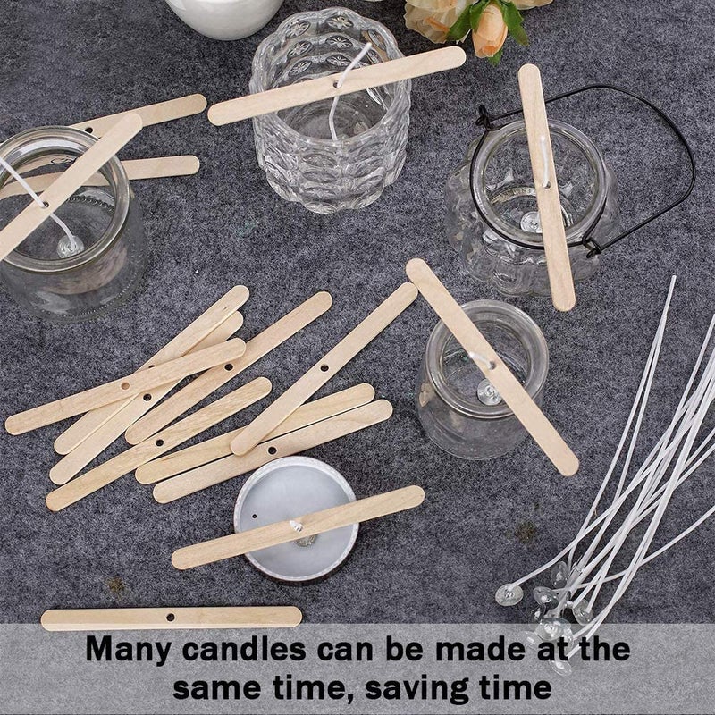 ANTUNIHOD Wooden Candle Wick Holders Pack of 150pcs Wick Centering Devices Candle Wick Bars for Candle Making â€¦ (4.5inch - 150pcs) - Image 5